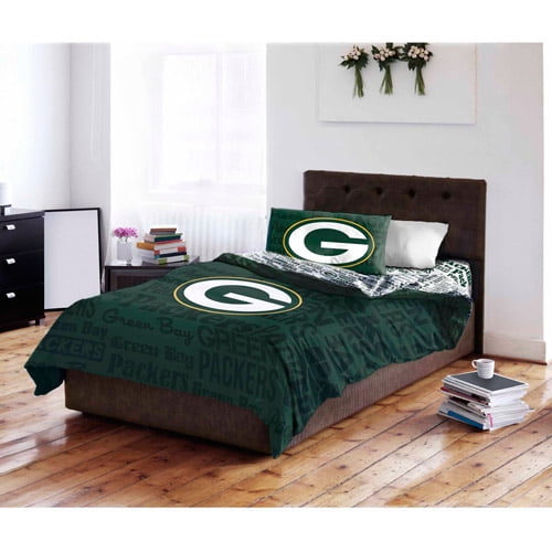 Green Bay Packers 3PCS Bedding set Fitted Sheet Bed Sheet & Pillowcase Fans Gift